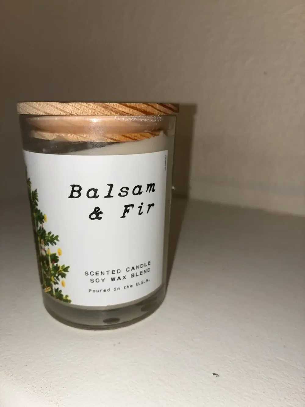Leoben Balsam & Fir Scented Candle Soy Wax Blend 9oz New Christmas